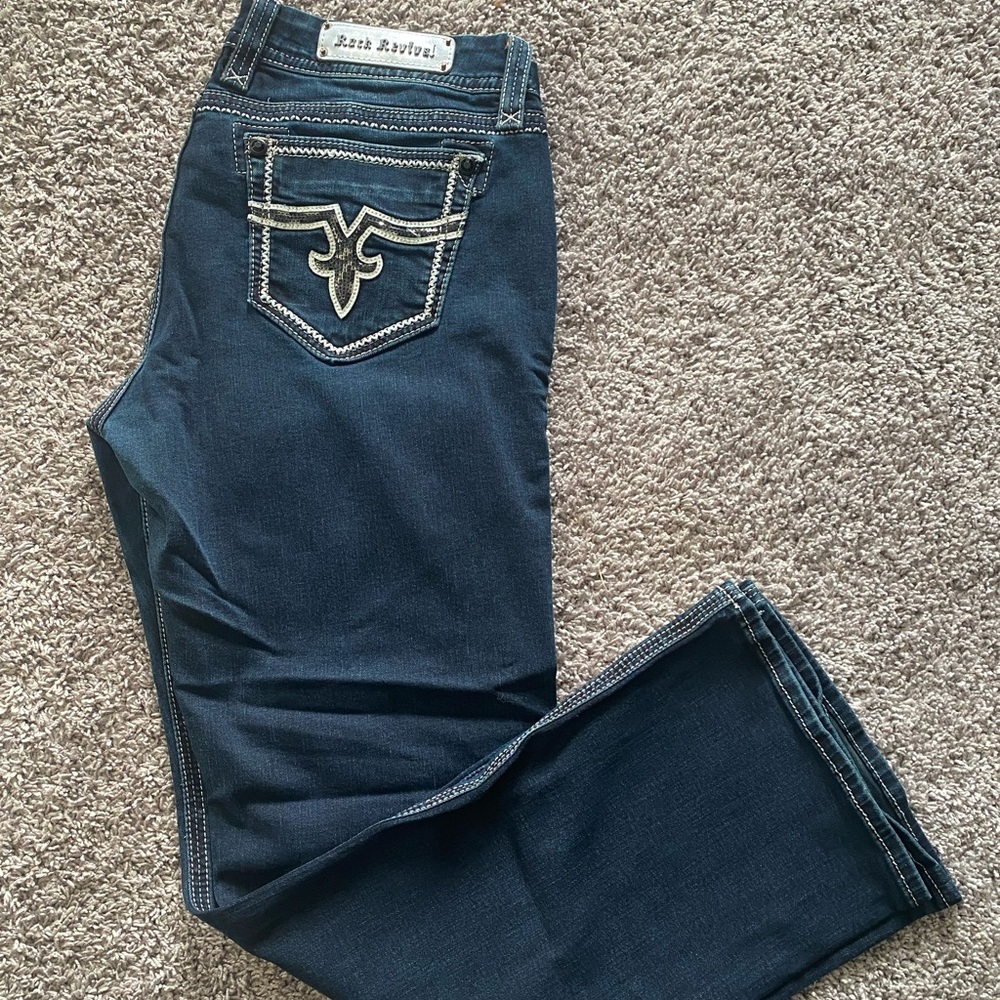 Women’s Rock Revival Jacklyn Sz 34 Inseam 31.5 Bootcut